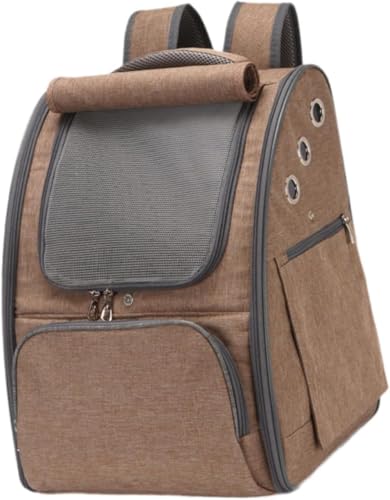 Gcljlmy Haustier-Tragerucksack, Hunderucksack, Trendiger Rucksack, Kätzchen, Welpen, Reisetasche, Ausgehen, Katzenrucksack zum Angeln, Camping, Outdoor (Khaki) von Gcljlmy
