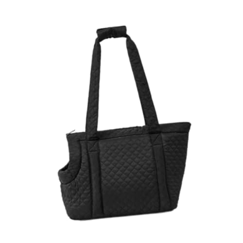 Gcljlmy Haustier-Tragetasche für Katzen, Haustier-Reisetasche, Handheld-Haustierbedarf, Welpen-Tragetasche, Gesteppte Haustier-Geldbörse für kleine und (Schwarz) von Gcljlmy