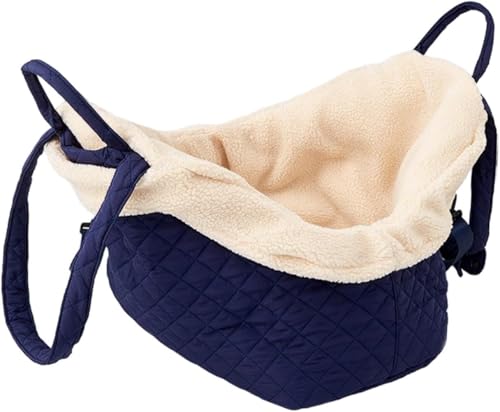 Gcljlmy Haustiertragetasche für Katzen, Reisetasche für Haustiere, warm, abnehmbar, für Heimtierbedarf, für unterwegs, kleine Hundetasche, Katzentragetasche (Navy Blau) von Gcljlmy