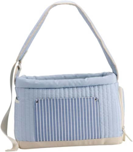 Gcljlmy Hundeträger Umhängetasche atmungsable tragbare Tasche Travel Puppy Carrier Haustierträger für Outdoor -Wanderpuppen Kätzchen Reisen (Blau) von Gcljlmy