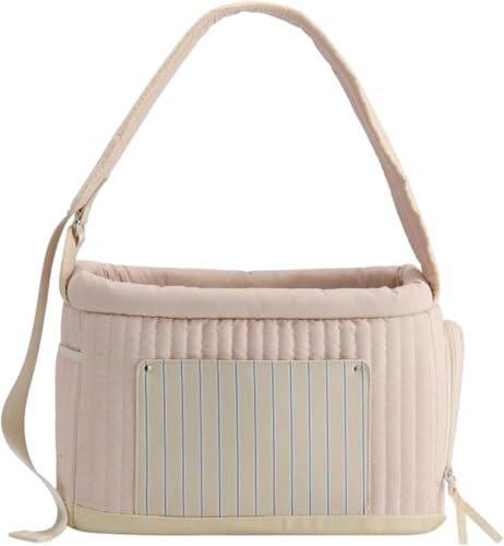 Gcljlmy Hundeträger Umhängetasche atmungsable tragbare Tasche Travel Puppy Carrier Haustierträger für Outdoor -Wanderpuppen Kätzchen Reisen (Rosa) von Gcljlmy