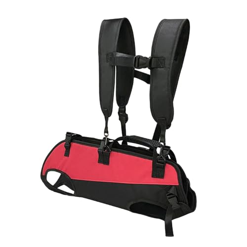 Gcljlmy Hundetragetasche mit Beinen nach außen, atmungsaktiv, bequem, für Haustiere, Tragerucksack für Haustiere zum Radfahren, Reisen, Zubehör für kleine und (L,Schwarz Rot) von Gcljlmy