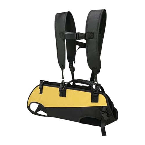 Gcljlmy Hundetragetasche mit Beinen nach außen, atmungsaktiv, bequem, für Haustiere, Tragerucksack für Haustiere zum Radfahren, Reisen, Zubehör für kleine und (S,Schwarz Gelb) von Gcljlmy