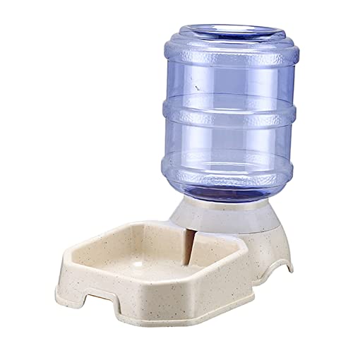 Gcljlmy Katze Hund Automatischer Futterspender Wassernapf - Große Kapazität Automatischer Futterspender Wasserspender Futterbrunnen für Haustiere (Beige,Wasserspender) von Gcljlmy