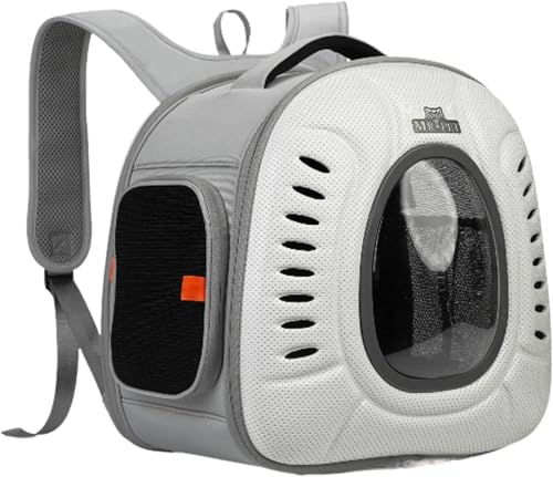 Gcljlmy Katzen-Rucksack, Tragetasche für Haustiere, Reisetragetasche, belüftet, faltbar, Verstellbarer Riemen, Raumkapsel-Haustier-Rucksack für Katzen im (Weiß) von Gcljlmy