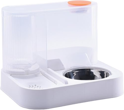 Gcljlmy Katzenfutterautomat und Wasserspender, automatischer Futterspender für Katzen, Hundenapf, Schwerkraft-Hundefutterspender für Katzen, Kätzchen, Welpen (Mit Stahlschüssel) von Gcljlmy