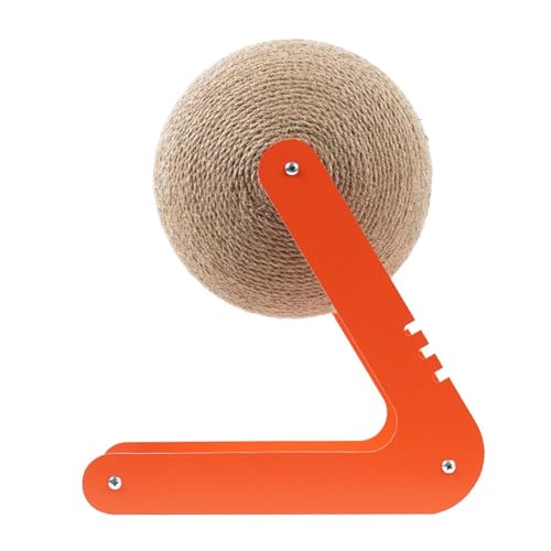 Gcljlmy Katzenkratzspielzeug, Kratzball, Dekoration, Spielzeug, lustiges Laufrad, Möbelschutz für Kätzchen, Balkon, Geschenk, Terrasse (Orange and L) von Gcljlmy