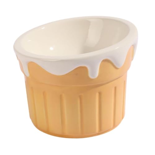 Gcljlmy Katzennapf, Wassernapf, niedlich, leicht zu reinigen, robuster Futternapf für Haustiere, Katzenfutternapf für Haustiere, Welpen, Hunde und (Eiscreme) von Gcljlmy