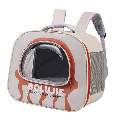 Gcljlmy Katzentasche zum Ausgehen Tragetasche Verstellbarer Schultergurt Atmungsaktive Reisetasche Tragbare Katzen-/Hundetasche Katzen-Rucksackträger (Rot) von Gcljlmy