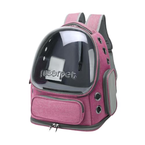 Gcljlmy Katzentrage-Rucksack, Haustier-Rucksack, Bequeme Katzen-Raumkapsel-Tasche für Reisen, Outdoor-Aktivitäten, Spaziergänge (Rosa) von Gcljlmy
