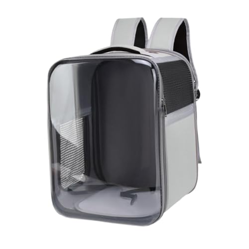 Gcljlmy Katzentrage-Rucksack, faltbar, tragbar, Oxford-Stoff, Hunde-Reiserucksack, Tasche, Haustier-Rucksack für Outdoor-Aktivitäten auf Reisen (Grau) von Gcljlmy