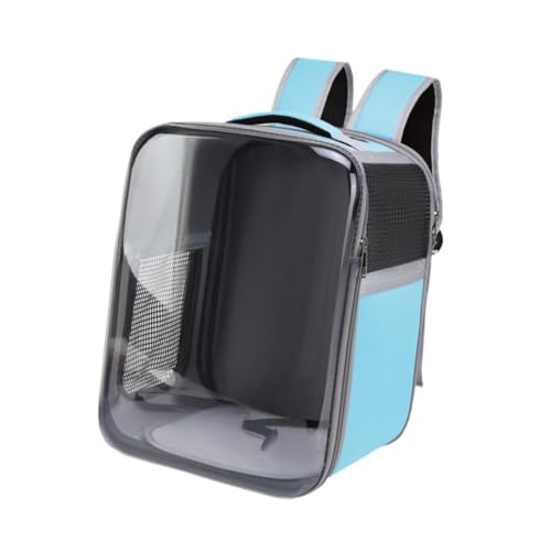 Gcljlmy Katzentrage-Rucksack, faltbar, tragbar, Oxford-Stoff, Hunde-Reiserucksack, Tasche, Haustier-Rucksack für Outdoor-Aktivitäten auf Reisen (Hellblau) von Gcljlmy