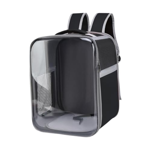 Gcljlmy Katzentrage-Rucksack, faltbar, tragbar, Oxford-Stoff, Hunde-Reiserucksack, Tasche, Haustier-Rucksack für Outdoor-Aktivitäten auf Reisen (Schwarz) von Gcljlmy