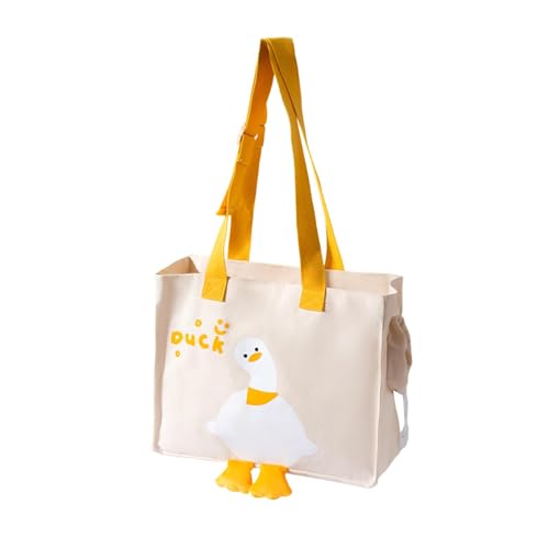 Gcljlmy Katzentragetasche, Katzentragetasche, tragbares, belüftetes Design, Hundetragetaschen, Katzen-Canvas-Handtasche, Haustier-Tragerucksack zum Wandern, Weiß von Gcljlmy