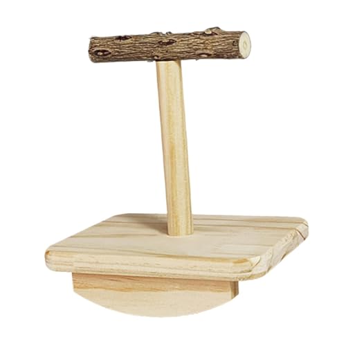 Gcljlmy Sitzstangenplattform für Vögel, Papageien-Spielständerplattform, Ständerregaltraining, hölzerne Papageienstange, Vogelspielplatz für Sittiche (S) von Gcljlmy