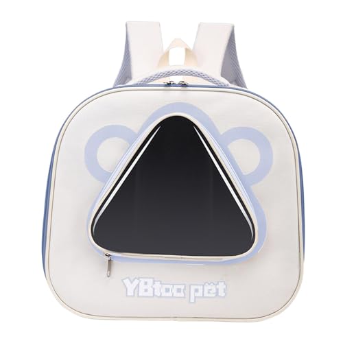 Gcljlmy Tragetasche für Haustiere, Rucksack, Hunderucksack, transparentes Fenster, Reisetasche für Katzen und Welpen, Tasche für Camping, Spaziergänge (Blau) von Gcljlmy