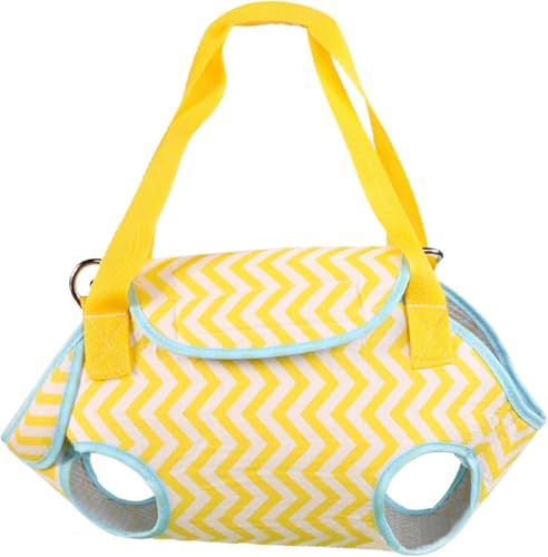 Gcljlmy Tragetasche für Katzen, Schultertasche für Haustiere, freiliegender Kopf und Griff, süße Haustiertasche, Tragehandtasche für kleine Hunde, Katzen und (Gelbe Welle) von Gcljlmy