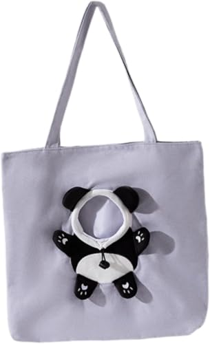 Gcljlmy Umhängetasche für Haustiere, für unterwegs, für Katzen, Bequeme Umhängetasche für Katzen, Ausflugstasche für Kleintiere, Kätzchen (Grey and L) von Gcljlmy