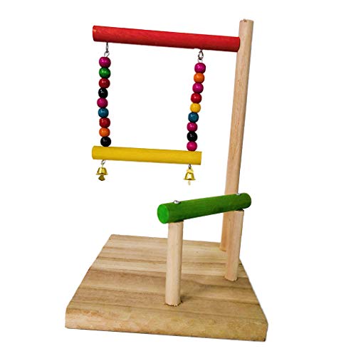 Gcljlmy Vogel mit Sitzstange und Schaukel, 15x15x27cm von Gcljlmy