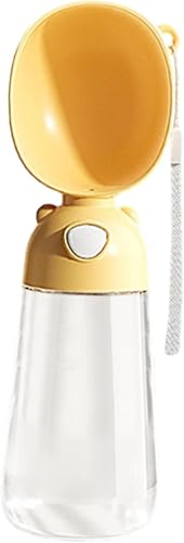 Gcljlmy Wasserflaschenspender für Hunde, Trinkbecher und Schüssel, Leichter Wasserspender für Hunde, Haustier-Wasserflasche für Outdoor-Camping, Katzen (Gelb,7.5cmx24cm) von Gcljlmy