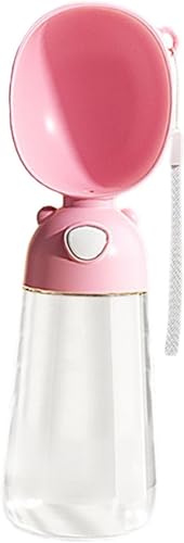 Gcljlmy Wasserflaschenspender für Hunde, Trinkbecher und Schüssel, Leichter Wasserspender für Hunde, Haustier-Wasserflasche für Outdoor-Camping, Katzen (ROSA,7.5cmx24cm) von Gcljlmy