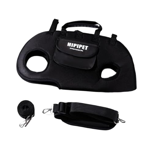 Gcljlmy Welpenträger Haustier Schulter transportieren Tasche tragbar bequemer Rucksack vielseitiger Hundegurthandtasche für Außencamping (Black S) von Gcljlmy