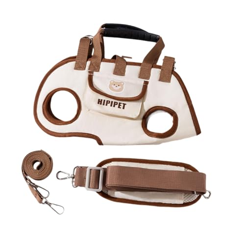 Gcljlmy Welpenträger Haustier Schulter transportieren Tasche tragbar bequemer Rucksack vielseitiger Hundegurthandtasche für Außencamping (Brown M) von Gcljlmy