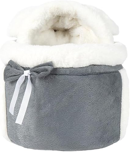 Gcljlmy Winter-Plüsch-Haustierkäfig, warme Haustier-Tragetasche, Brusttasche zum Aufhängen für Haustiere zum Wandern, Reisen und Spazierengehen (S) von Gcljlmy