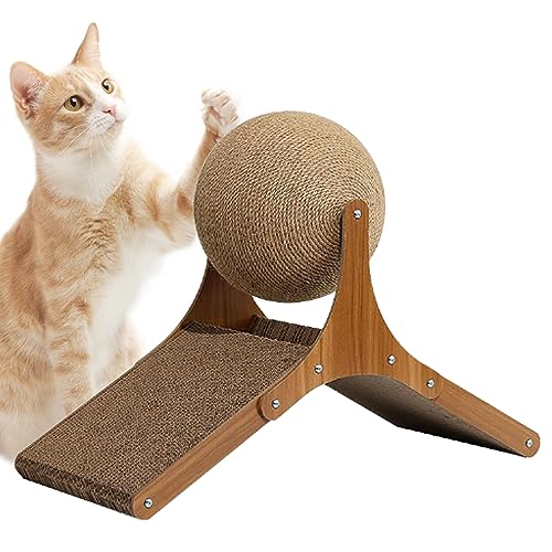 1 pc Cat Croboker Ball Großer Sisal -Katze Kratzkugel Spinnen Massive Holzkatze Kratzspielzeug 15. von Gcroet
