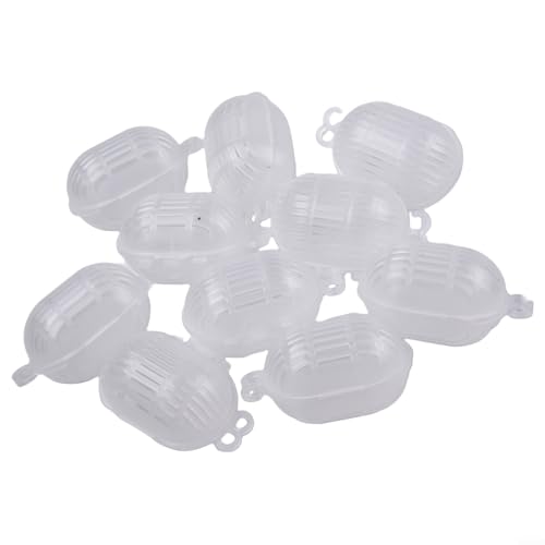 Angelköderkäfig 10er Set, kompaktes Design für effektives Köderhalten, ideal zum Süß- und Salzwasserangeln (weiß) von Gdfnmogo
