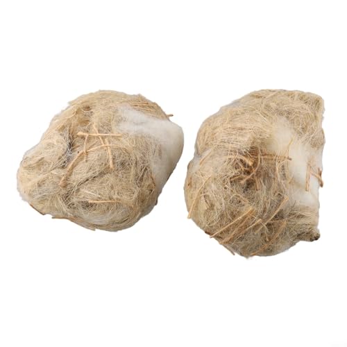 Gdfnmogo Vogel-Nistmaterial, gemischte Fasern für Wildvögel und Kolibris, weiche Baumwoll-Jute-Wolle, Bast-Mischung für Wellensittiche, Papageien, Finken, Kanarienvögel zum Bauen, 2 Stück von Gdfnmogo