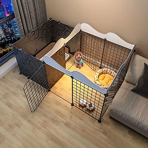 Haustier-Laufstall für Kleintiere, Kaninchenkäfig, Meerschweinchenkäfig, DIY Kleiner Katzenkäfig, Welpenhundelaufstall für den Innenbereich, für Kleintiere, Meerschweinchen, Hamster, Kaninch von GeELky