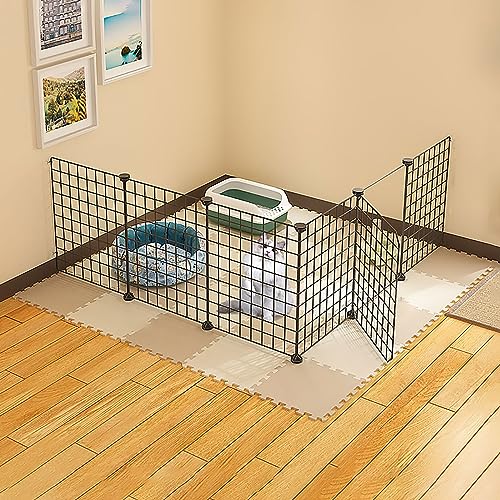 Haustier-Laufstall mit Tür, Kleintiergehege, Katzenkäfige, Hundekäfig, Innen-/Außenbereich, DIY-Haustierzaun aus Metall, für Welpen, Kaninchen, Kätzchen, Hamster, Meerschweinchen, Schildkröt Haustier-Laufstall mit Tür, Kleintiergehege, Katzenkäfige, Hundekäfig, Innen-/Außenbereich, DIY-Haustierzaun aus Metall, für Welpen, Kaninchen, Kätzchen, Hamster, Meerschweinchen, Schildkröt von GeELky