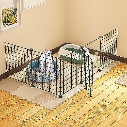 Haustier-Laufstall mit Tür, Kleintiergehege, Katzenkäfige, Hundekäfig, Innen-/Außenbereich, DIY-Haustierzaun aus Metall, für Welpen, Kaninchen, Kätzchen, Hamster, Meerschweinchen, Schildkröt Haustier-Laufstall mit Tür, Kleintiergehege, Katzenkäfige, Hundekäfig, Innen-/Außenbereich, DIY-Haustierzaun aus Metall, für Welpen, Kaninchen, Kätzchen, Hamster, Meerschweinchen, Schildkröt von GeELky
