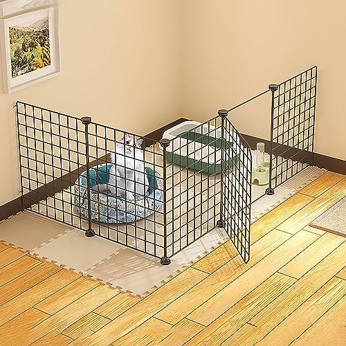 Haustier-Laufstall mit Tür, Kleintiergehege, Katzenkäfige, Hundekäfig, Innen-/Außenbereich, DIY-Haustierzaun aus Metall, für Welpen, Kaninchen, Kätzchen, Hamster, Meerschweinchen, Schildkröt Haustier-Laufstall mit Tür, Kleintiergehege, Katzenkäfige, Hundekäfig, Innen-/Außenbereich, DIY-Haustierzaun aus Metall, für Welpen, Kaninchen, Kätzchen, Hamster, Meerschweinchen, Schildkröt von GeELky