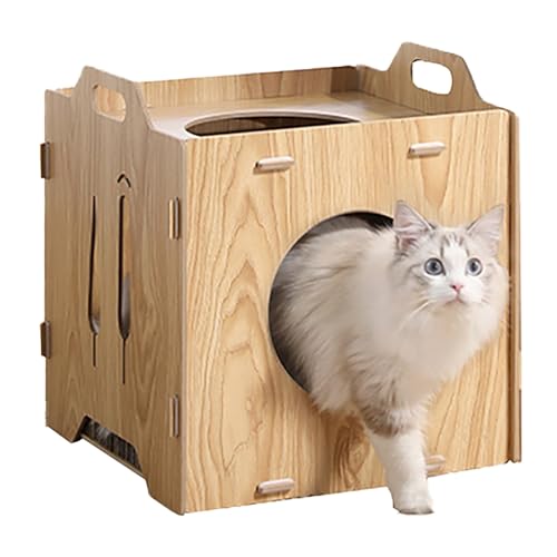 Gestapeltes Katzennest, Katzenkratzhaus, Katzen können ihre Krallen verstecken und schärfen, Katzenkratzhaus aus Faserplatte, Katzenkratzer-Lounge-Bett für Hauskatzen von GeRRiT