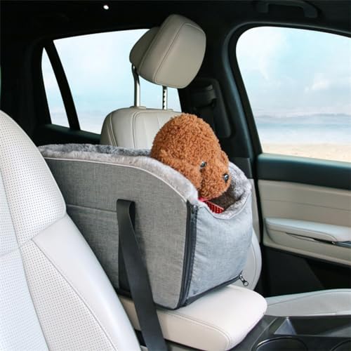 Hunde-Autositz, Deluxe-Haustier-Sitzerhöhung mit Sicherheitsgurt, waschbar, tragbare Reisetaschen für Katzen, Haustier-Reisetaschen für Auto, LKW, SUV von GeRRiT