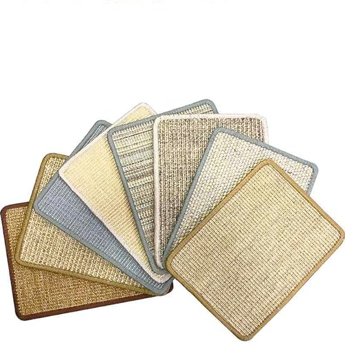 Katzenklettermatte, Katzenkratzmatte, Wandmontage, Zufällige Farbe, Sisal-Katzenkratzmatte, Zum Schutz Von Möbeln, B-Modell Mit Klebeband Auf Der Rückseite (Color : A, Size : 30 * 50cm) von GeRRiT