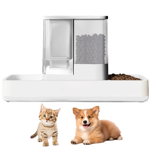 GearRoot Automatischer Katzenfutterspender und Wasserspender, 2 in 1 Schwerkraft-Haustierfutterspender und Wasserspender Abnehmbarer Katzenfutterspender für kleine Hunde und Katzen, Weiß GearRoot Automatischer Katzenfutterspender und Wasserspender, 2 in 1 Schwerkraft-Haustierfutterspender und Wasserspender Abnehmbarer Katzenfutterspender für kleine Hunde und Katzen, Weiß von GearRoot