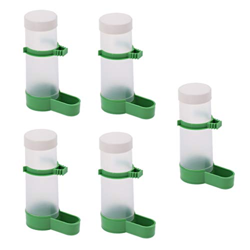 5 x Wassertränke für Haustiere, mit Clip, für Vogel und Papageien von Geardeangloow
