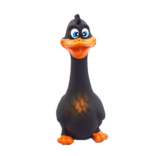 Geardeangloow Gummi-Huhn, schreiend, schrillend, Kauspielzeug für Welpen, Braun, 17 x 6 cm von Geardeangloow