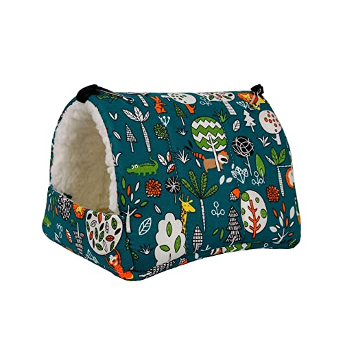 Geardeangloow Weiches Hamster-Hängemattenbett, schlafender Hamster, DEN, Hängend für Chinilla, Ratte, blau, 11 x 9 x 15 cm von Geardeangloow