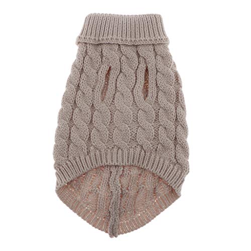 Strickpullover für kleine und mittelgroße Hunde, Größe M, Beige von Geardeangloow