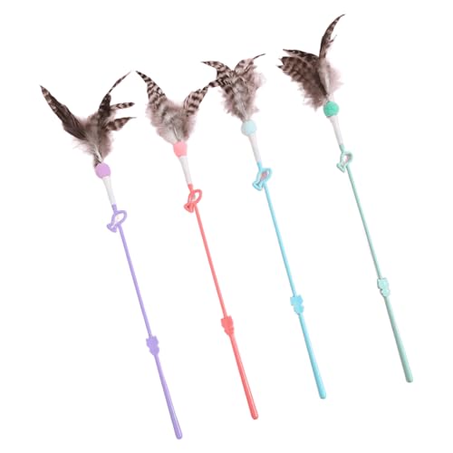 Geavonyg 4pcs Necken Zauberstab Spielzeug Für Katzen Die Innenübung Unterhaltungsstab Teaser Jagen Geavonyg 4pcs Necken Zauberstab Spielzeug Für Katzen Die Innenübung Unterhaltungsstab Teaser Jagen von Geavonyg