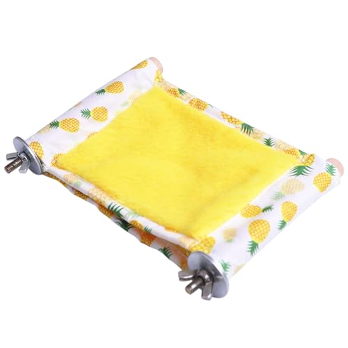 Geavonyg Ananasmuster Hängematte Für Hamster Chinchillas Frettchen Ratten Eichhörnchen 3 Farben 2-Layer Hanging Platform Hamster Hängematte von Geavonyg
