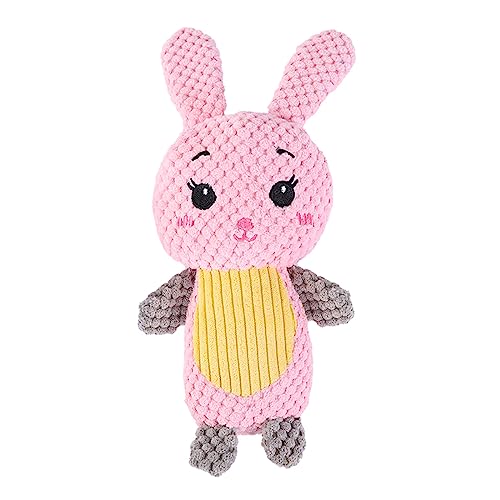 Geavonyg Kaninchenform Hunde Spielzeug Squeak Für Kleine Und Mittlere Plushie Mit Sound Hippo Kau Themenspielzeug von Geavonyg