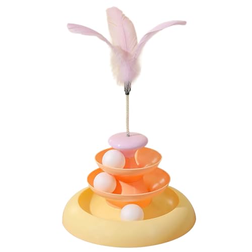 Geavonyg Katzen Federspielzeug Rotierende Teaser Roll Strecke Interaktion Haustier Innenjagd Geschenkkatzen Spielzeug Für Innen Freien Geavonyg Katzen Federspielzeug Rotierende Teaser Roll Strecke Interaktion Haustier Innenjagd Geschenkkatzen Spielzeug Für Innen Freien von Geavonyg