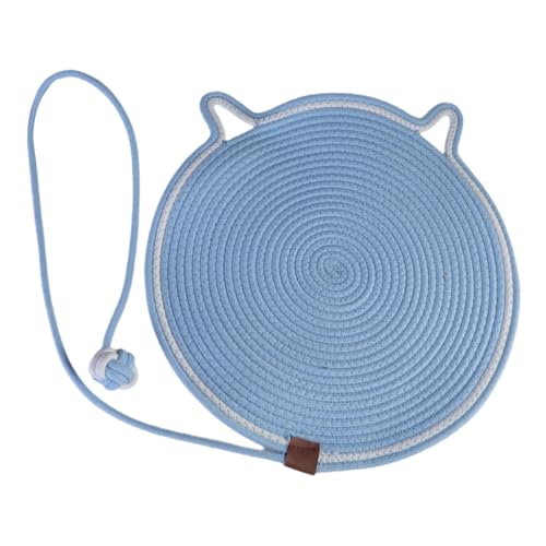 Geavonyg Katzen Kratzen Matten Bett Kratzfestes Baumwollseil Cartoon Kätzchen Ohr Für Haustier Innen Gewebte Katzen Kratzen Matte von Geavonyg