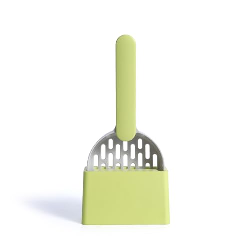 Geavonyg Katzenreinigungswerkzeug Müllschaufeln Mit Halterständer 2in1 Kätzchenreiniger Schaufel Mit Behälter Für Abfallreinigungssatz von Geavonyg