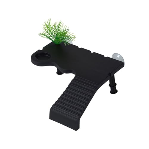 Geavonyg Kunststoffschildkrötenterrassen Mit Saugnäpfeln Transparente Turtles Ack Plattform Zur Verbesserung Der Dekoration Von Wassertanks Für Die Haustieraktivität von Geavonyg